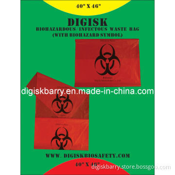 40" X 46" Biohazard Bag for Biohazardous/Infectious Waste in Hospital/Clinical/Laboratory